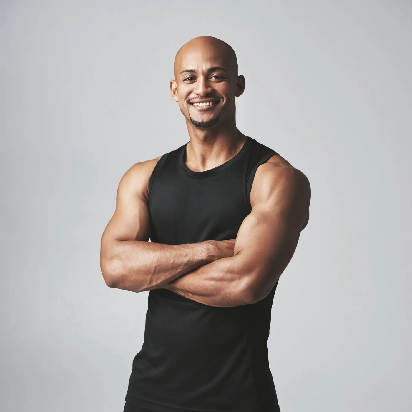 Fit man smiling