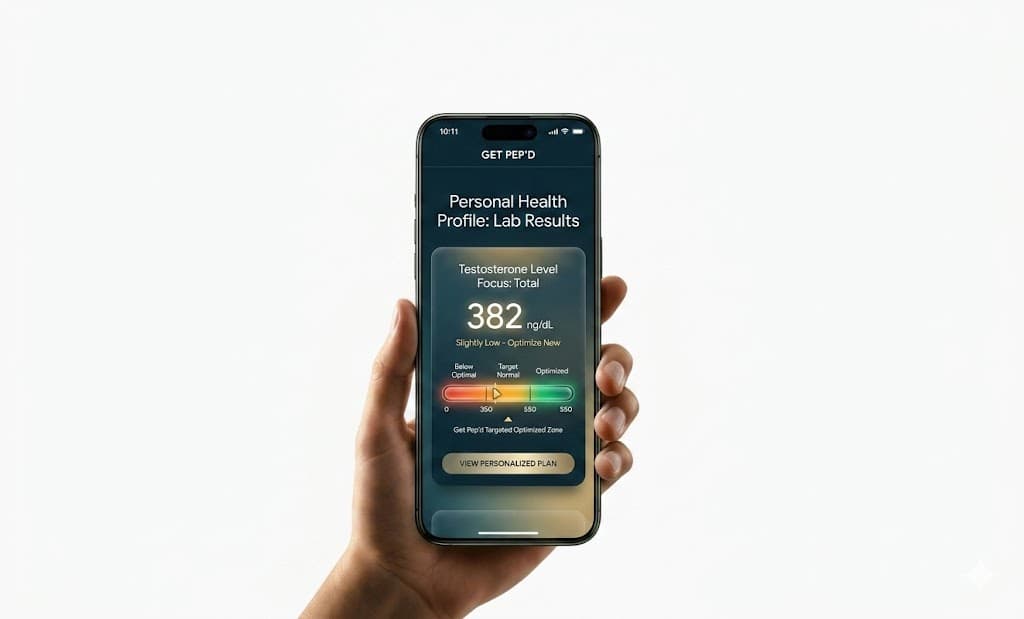 Get Pep’d lab results shown on a phone