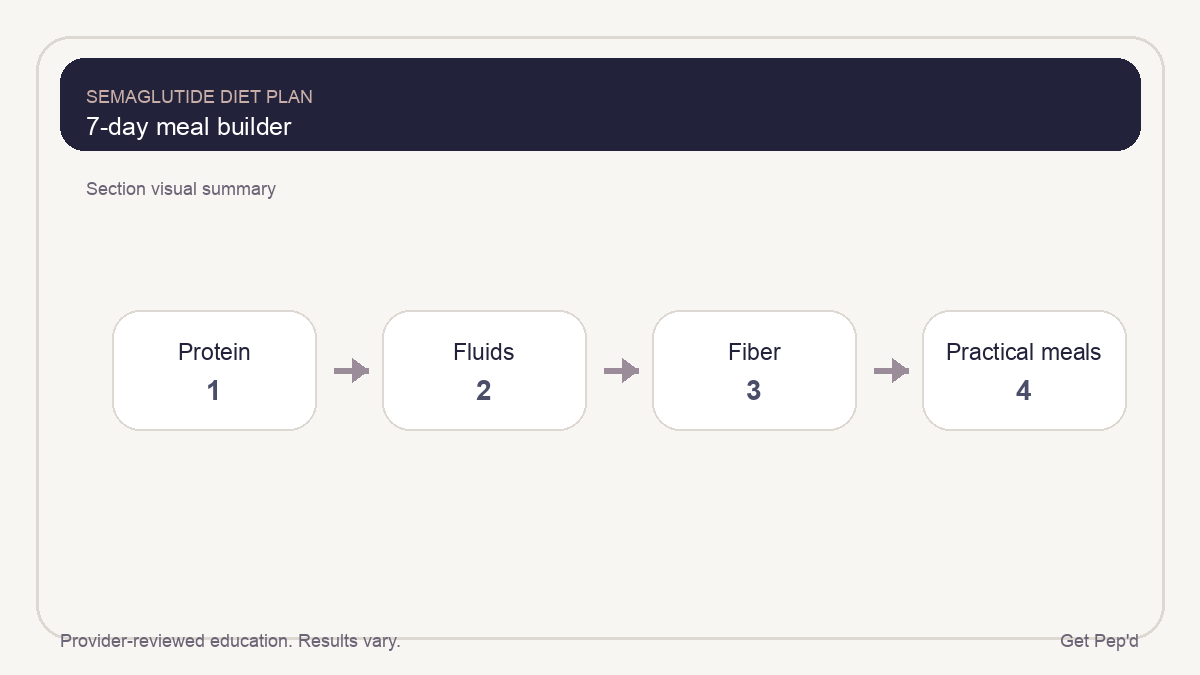 Diagram for 7-day meal builder
