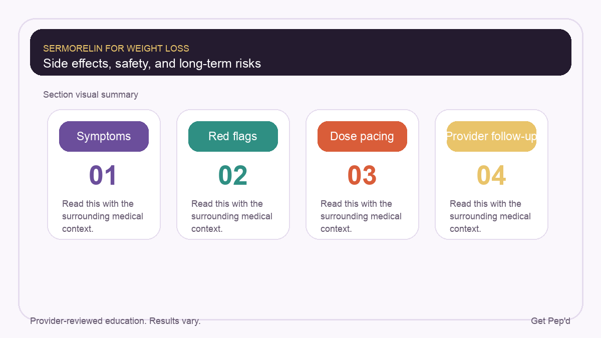 Diagram for side effects, safety, and long-term risks