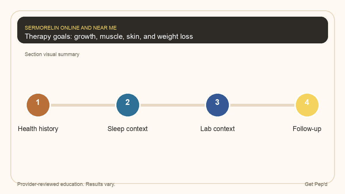 Diagram for therapy goals: growth, muscle, skin, and weight loss