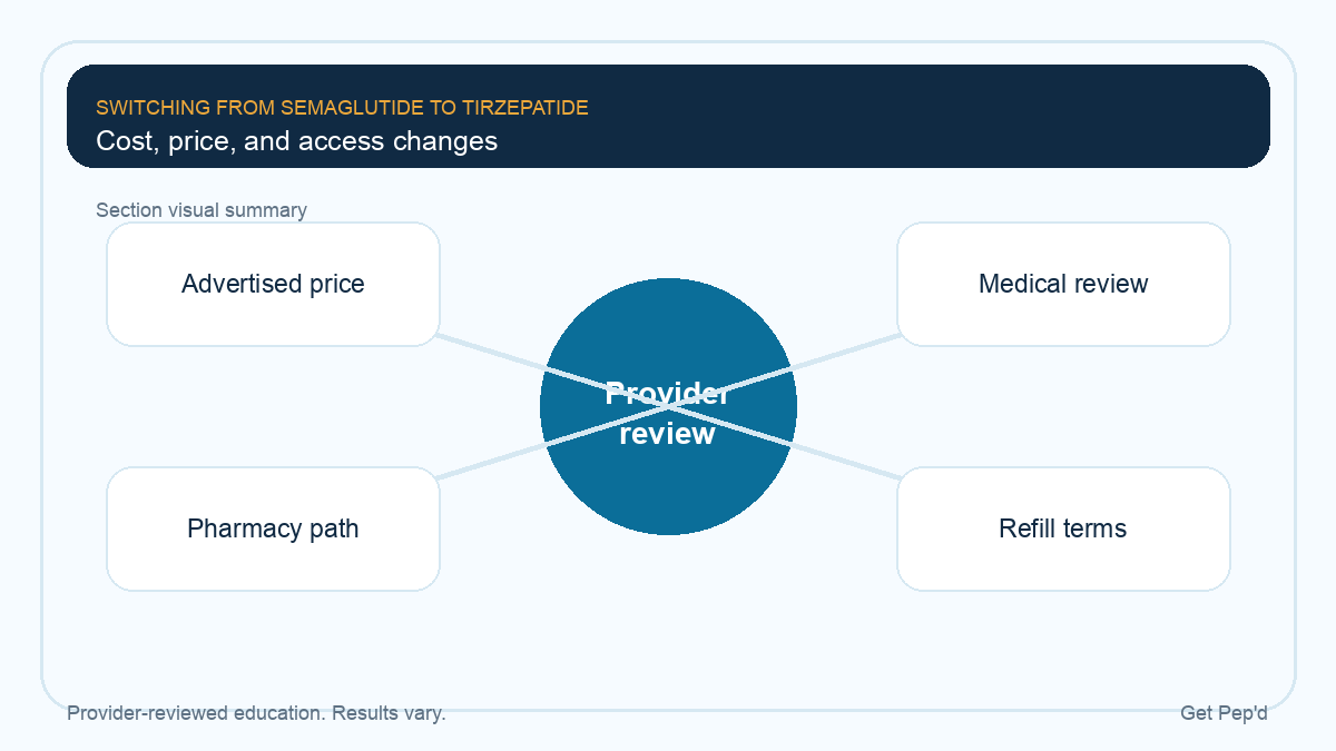 Diagram for cost, price, and access changes