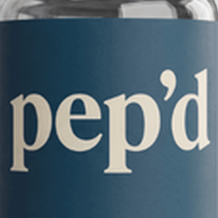 Pep’d BPC-157 Peptide Rx close up on a deeper mint background