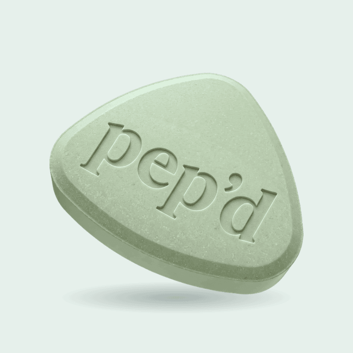 Pep’d Enclomiphene Rx product shot on a mint background
