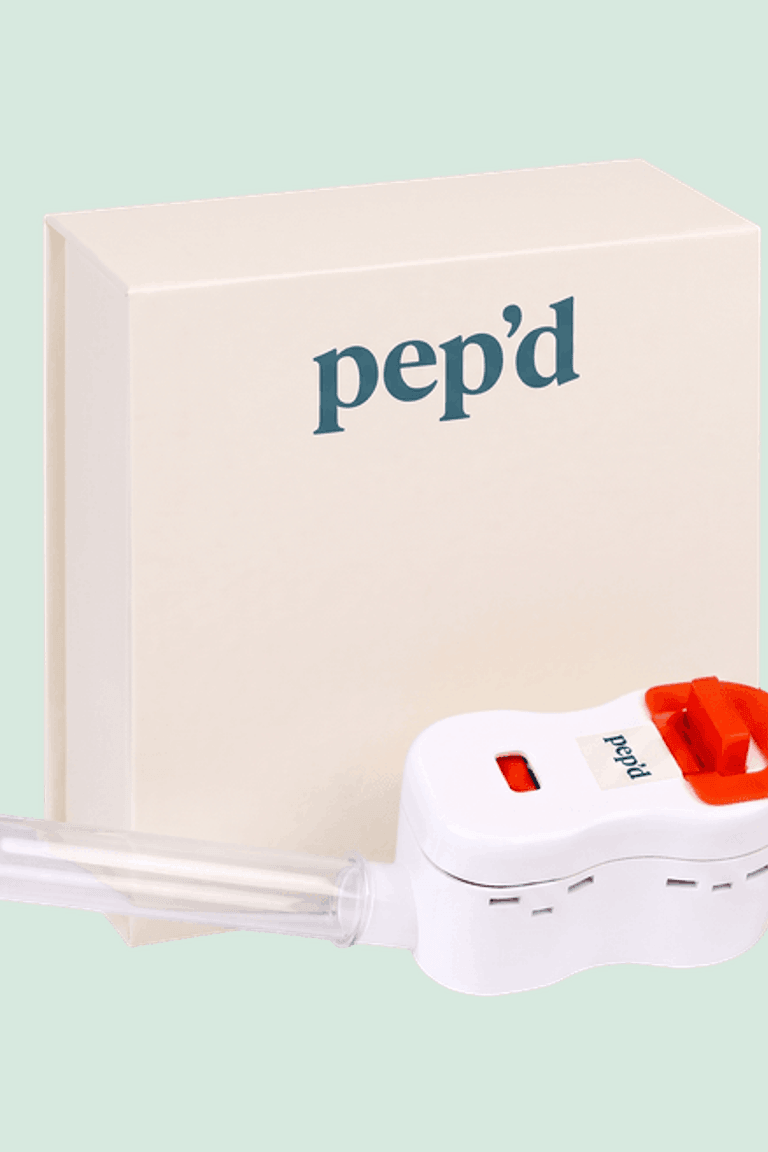 Get Pep’d Hormone Testing close up on a deeper mint background