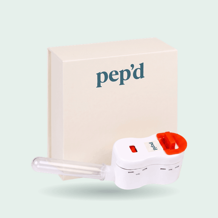 Pep’d Metabolic Testing product shot on a mint background
