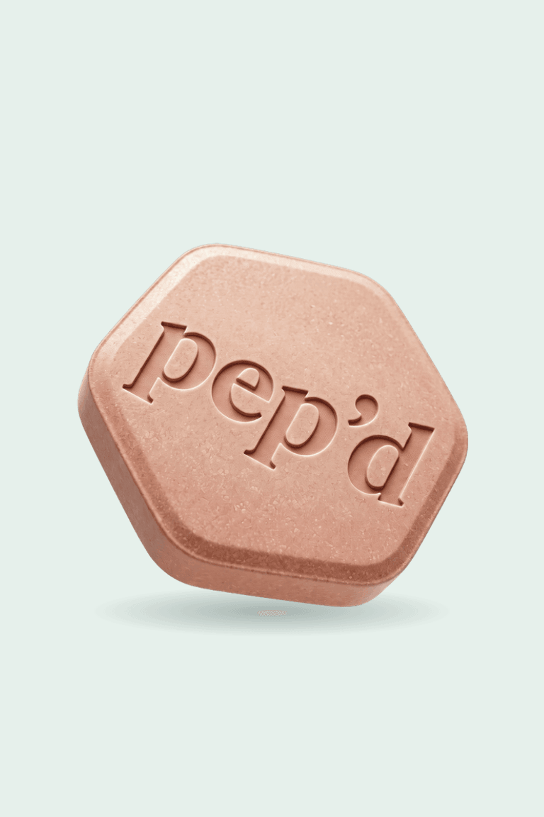 Get Pep’d Oral Minoxidil Rx product shot on a mint background