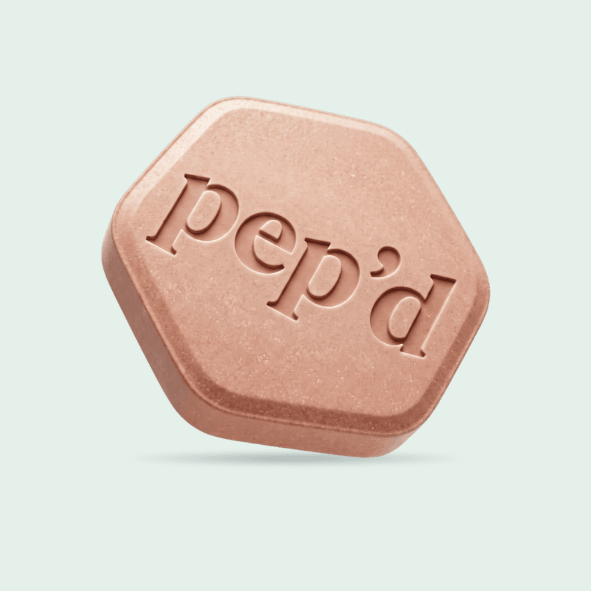 Pep’d Oral Minoxidil Rx product shot on a mint background