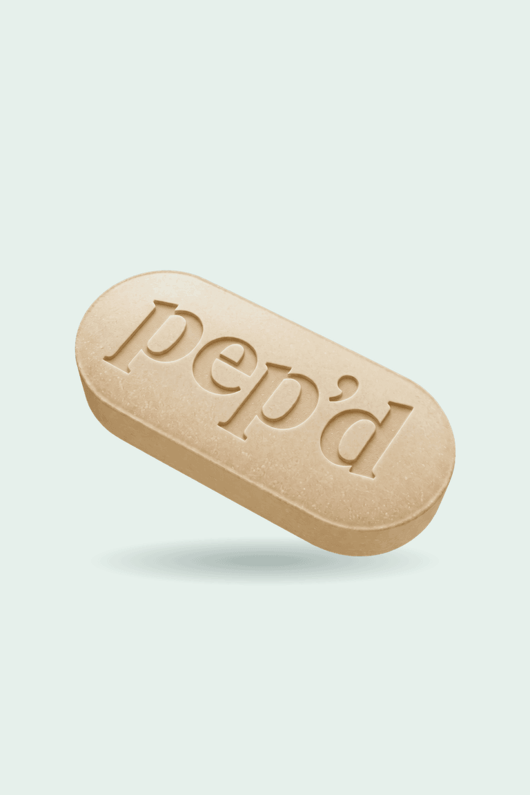 Get Pep’d Oral Testosterone Rx product shot on a mint background