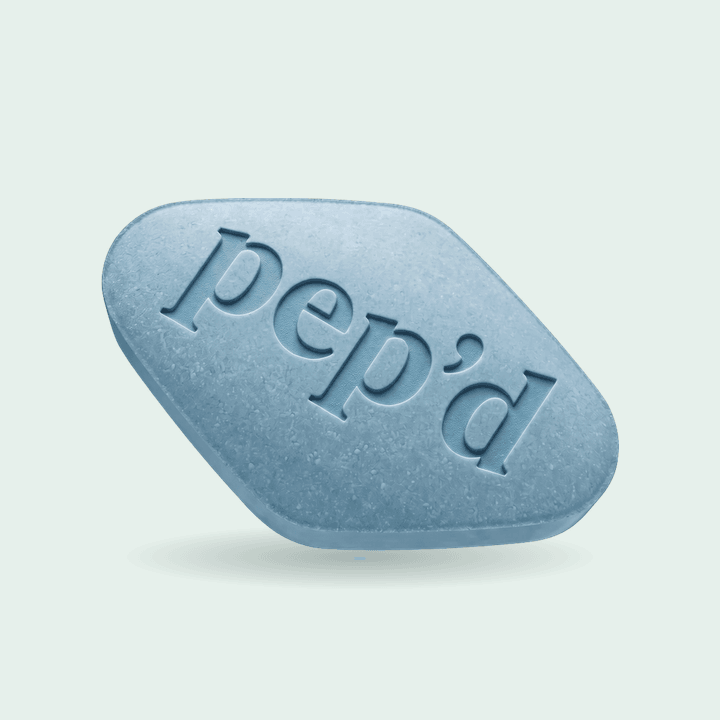 Pep’d Sildenafil Tablets Rx product shot on a mint background
