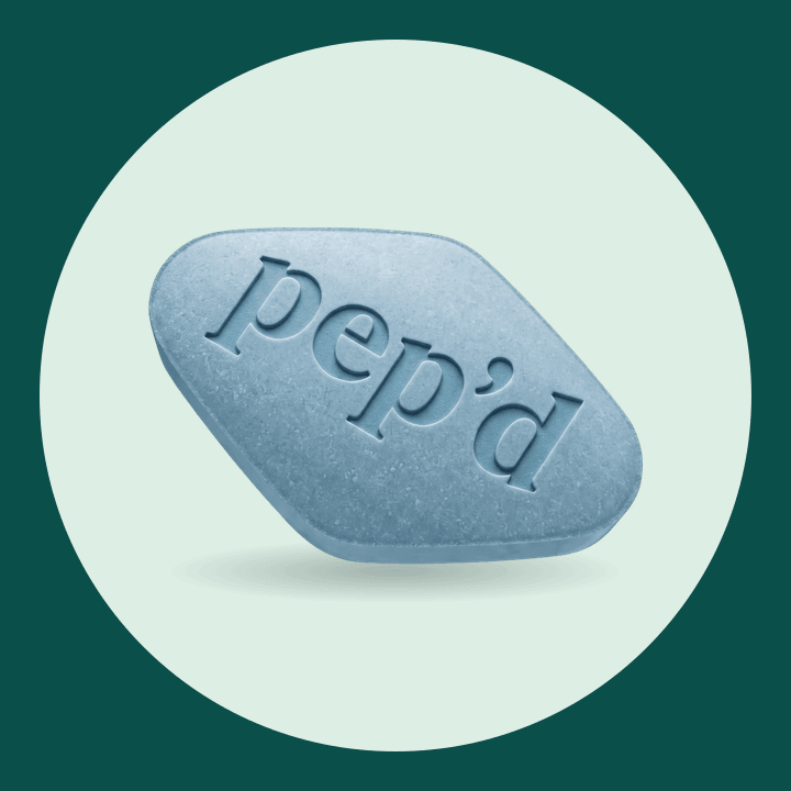 Pep’d Sildenafil Tablets Rx product shot on a deep teal background
