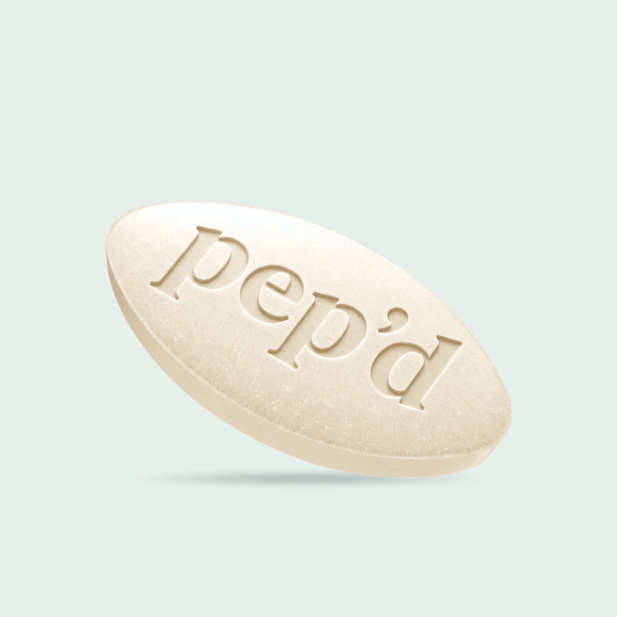 Pep’d Tadalafil Tablets Rx product shot on a mint background