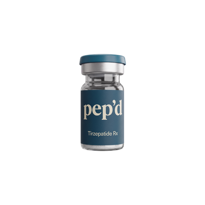 Pep’d Tirzepatide Rx vial cutout
