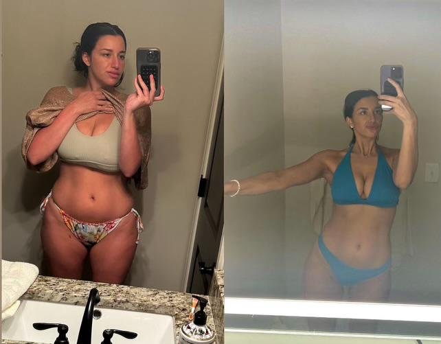 Sermorelin before and after progress picture with individual results vary context